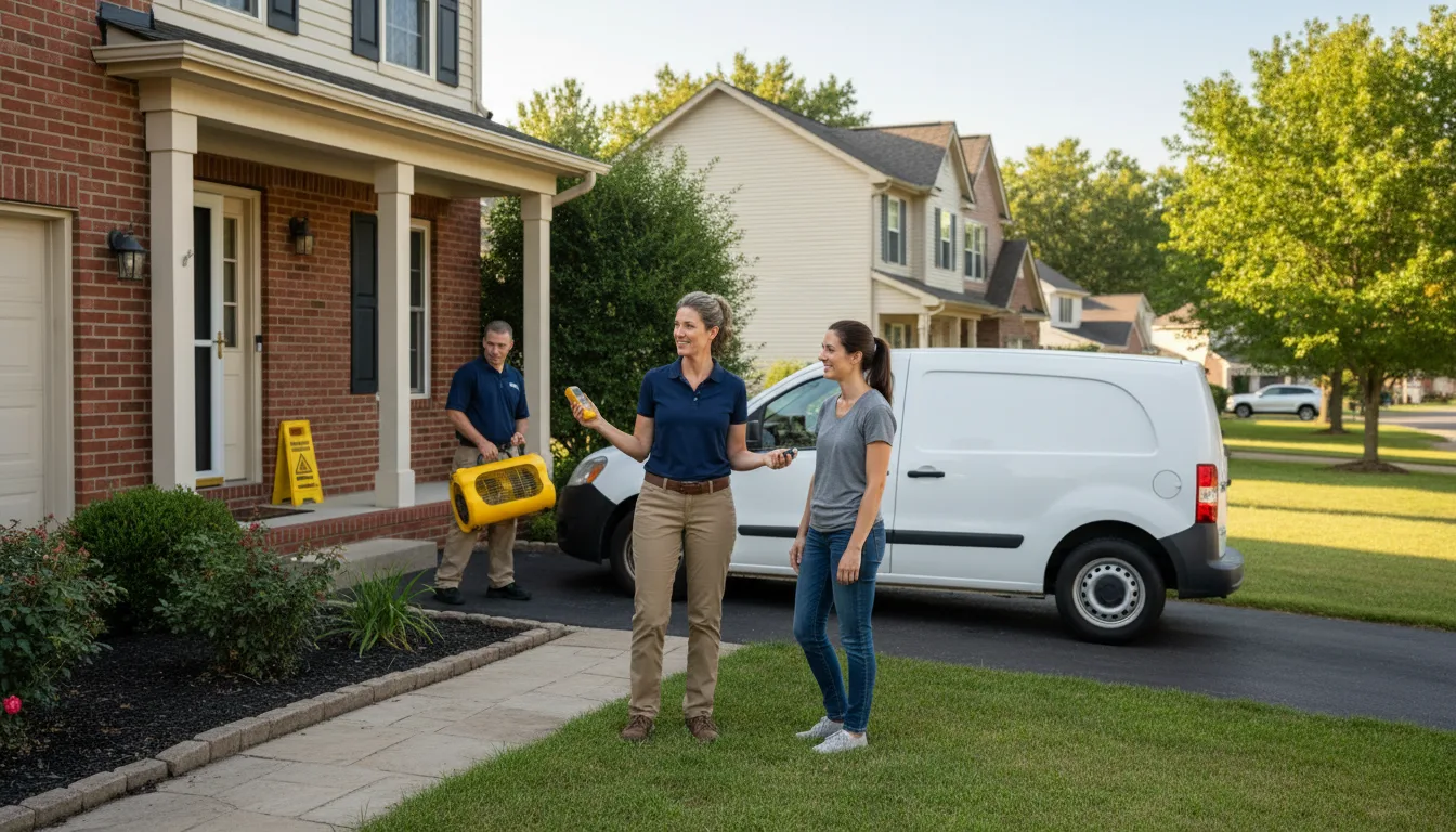 Residential water damage restoration in Waterford, PA